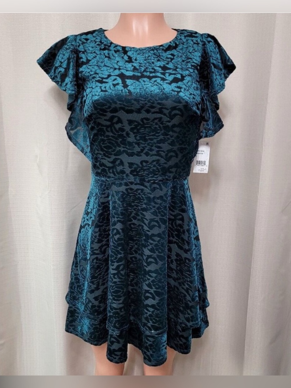 NWT Midnight Doll Flutter Sleeve Dress